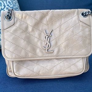 Yves Saint Laurent Medium Niki In Vintage Leather